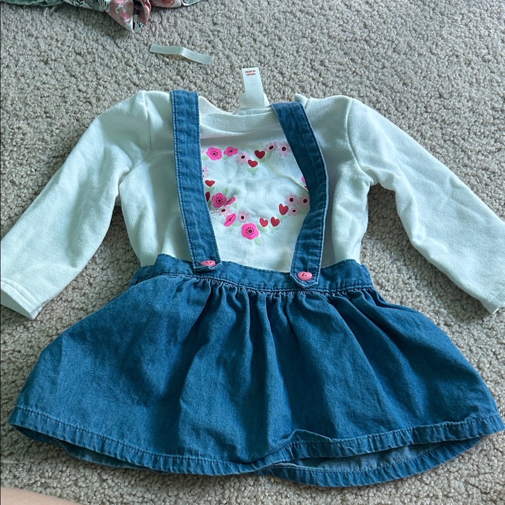 Cat and Jack Sweatshirt and Skirt Outfit